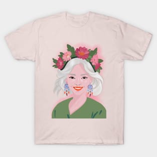 Girl with flower crown T-Shirt